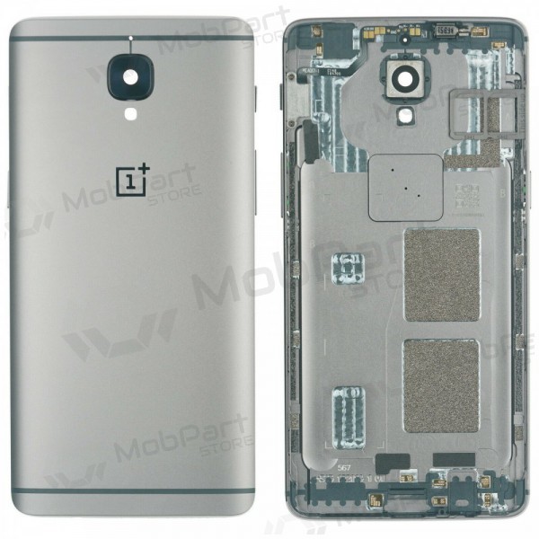 OnePlus 3 / 3T πίσω κάλυμμα μπαταρίας (ασήμι) (μεταχειρισμένος grade C, γνησια)