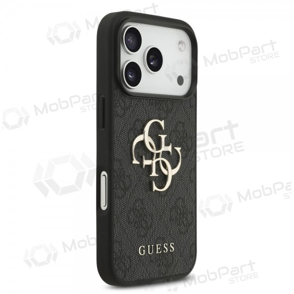 Θήκη Apple iPhone 17 Pro - Guess PU 4G Metal Logo Strap (μαύρο)