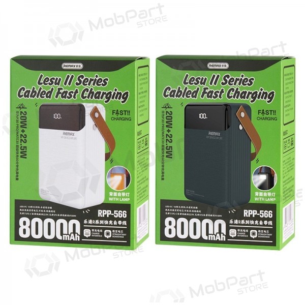 Εξωτερική μπαταρία Power Bank Remax RPP-566 22.5W 80000mAh γκρί