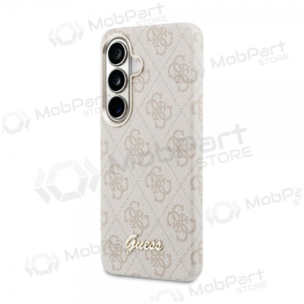 Θήκη Samsung Galaxy S26 - Guess PU 4G Script Metal Logo Magnetic (ροζ)