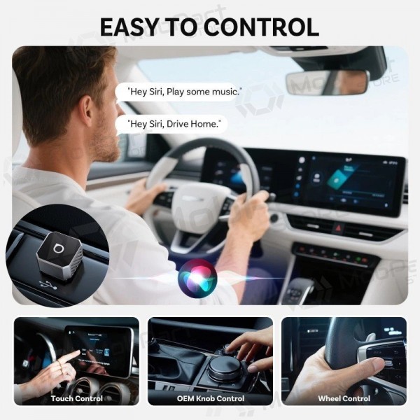 Ασύρματος προσαρμογέας CarPlay/Android Auto Ottocast Mini Cube ασημί CP88-T3