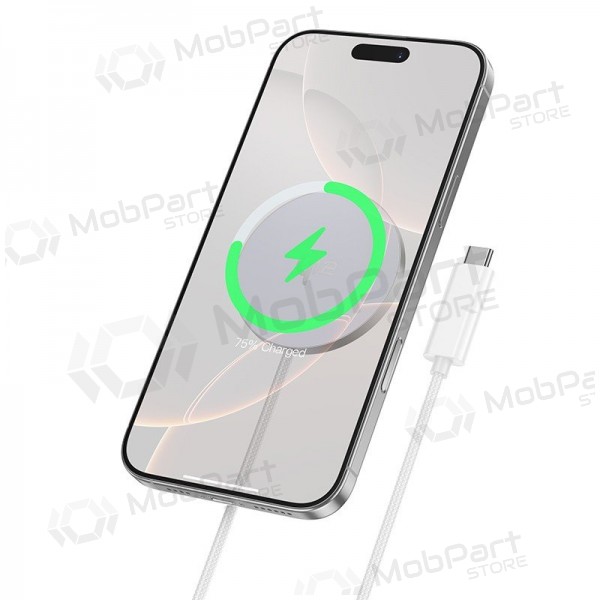 Ασύρματος φορτιστής Hoco CW63 15 W Qi2 λευκός