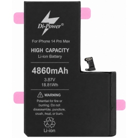 Μπαταρία Apple iPhone 14 Pro Max, συσσωρευτής Di-Power 4860 mAh (αυξημένης χωρητικότητας)