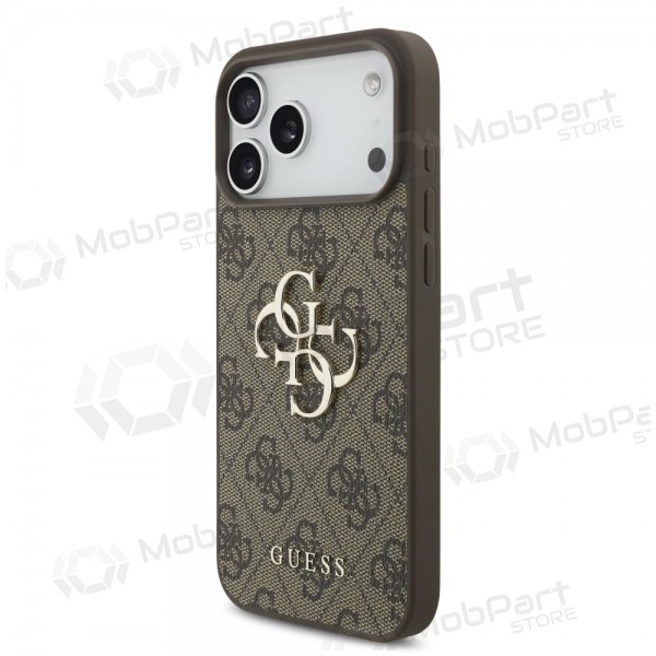 Θήκη Apple iPhone 17 Pro Max - Guess PU 4G Metal Logo (καφέ)
