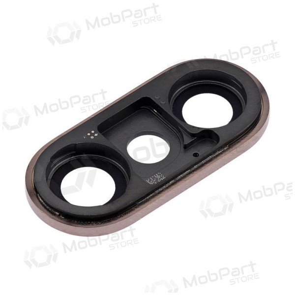 Apple iPhone XS / XS Max τζαμάκι κάμερας (χρυσαφένιος) (με πλαίσιο)