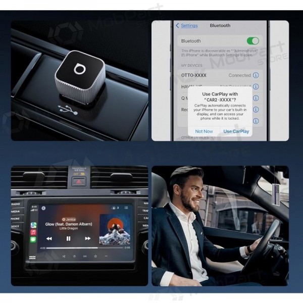 Ασύρματος προσαρμογέας CarPlay / Android Auto Ottocast Mini Cube CP88-T2 μαύρος