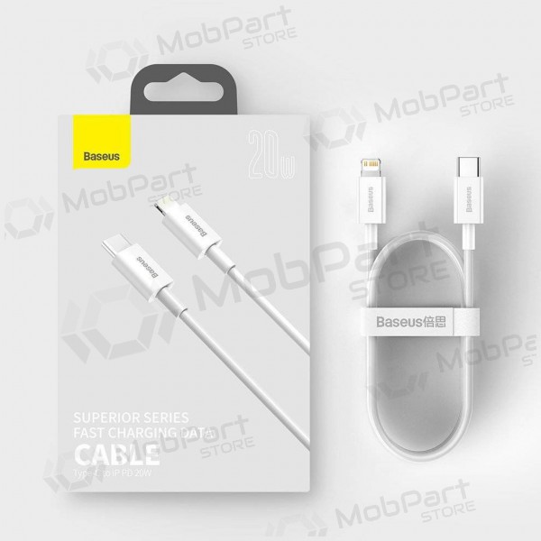 USB καλώδιο Baseus Superior Type-C - Lightning PD 20W 1.0m (άσπρο) CATLYS-A02