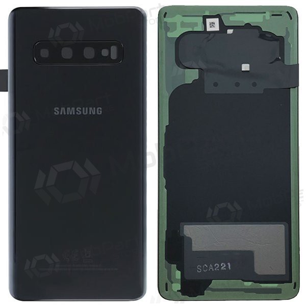 Samsung G973 Galaxy S10 πίσω κάλυμμα μπαταρίας μαύρος (Prism Black) (μεταχειρισμένος grade B, γνησια)