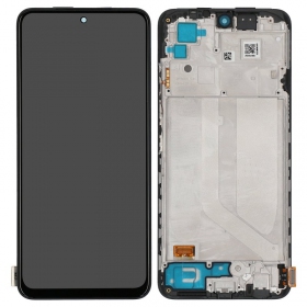 Xiaomi Redmi Note 10 / Redmi Note 10S / Poco M5s οθόνη (μαύρος) (με πλαίσιο) (OLED)