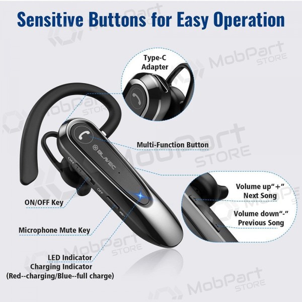 Ασύρματος handsfree ακουστικα Blavec Adventure 5 BHAD5-B