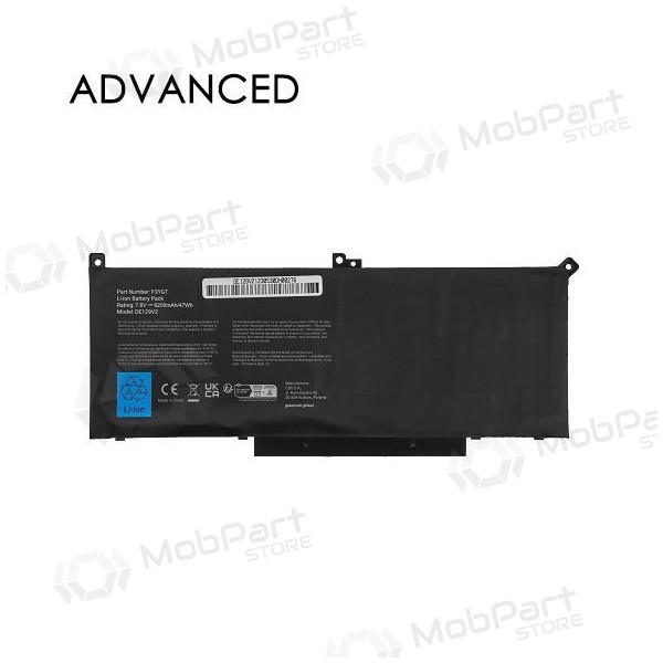 DELL F3YGT, 7200mAh μπαταρία Laptop, Advanced