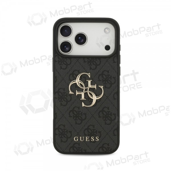 Θήκη Apple iPhone 18 Pro Max - Guess PU 4G Metal Logo (γκρι)