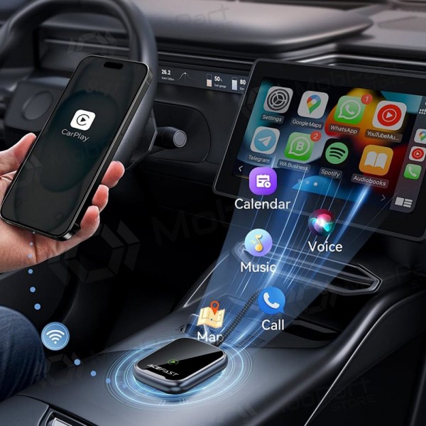 Προσαρμογέας CarPlay Acefast QC1 ασύρματος Android Auto μαύρος
