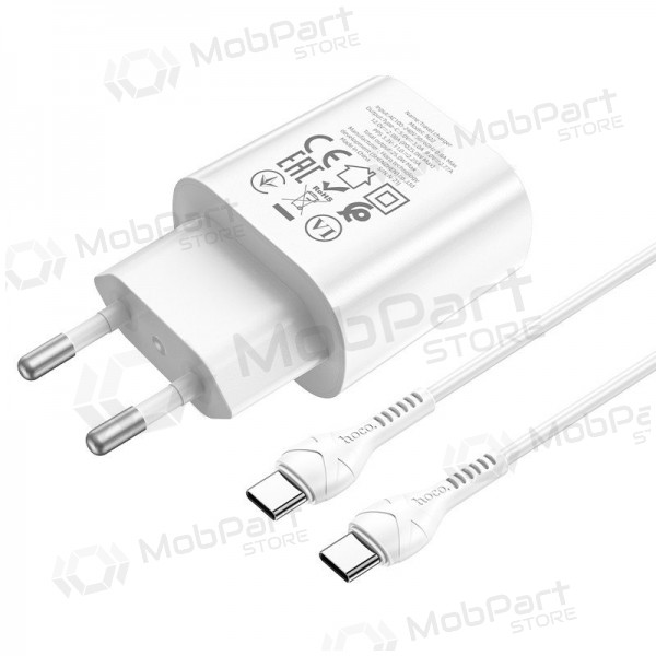 Φορτιστής buitinis Hoco N22 Jetta PD25W + Type-C άσπρο