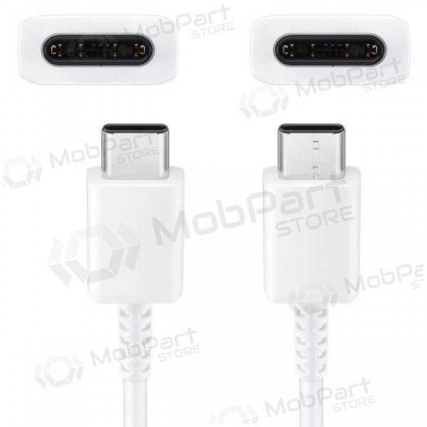 USB καλώδιο γνησια Samsung EP-DA705BWE 25W 3A Type-C-Type-C 1.0m άσπρο
