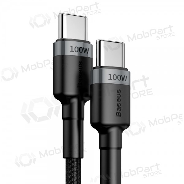 USB καλώδιο Baseus Cafule PD100W Type-C 2.0m γκρί-μαύρος CATKLF-ALG1