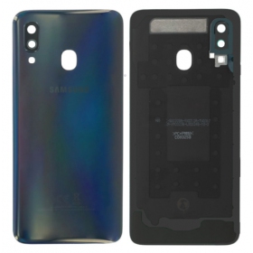 Samsung A405 Galaxy A40 2019 πίσω κάλυμμα μπαταρίας (μαύρος) (μεταχειρισμένος grade B, γνησια)