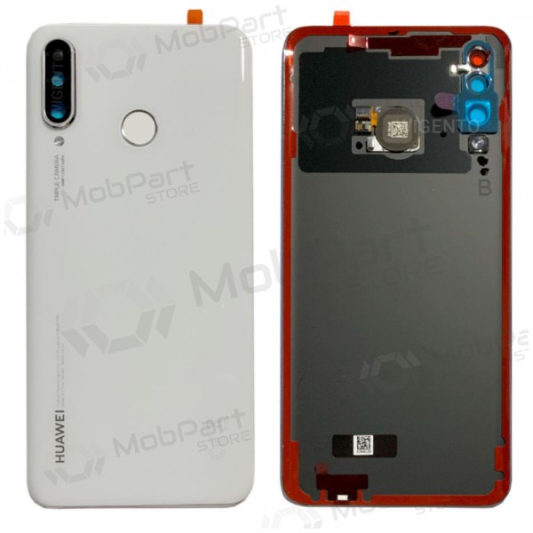 Huawei P30 Lite / P30 Lite New Edition 2020 48MP πίσω κάλυμμα μπαταρίας άσπρο (Pearl White) (μεταχειρισμένος grade A, γνησια)