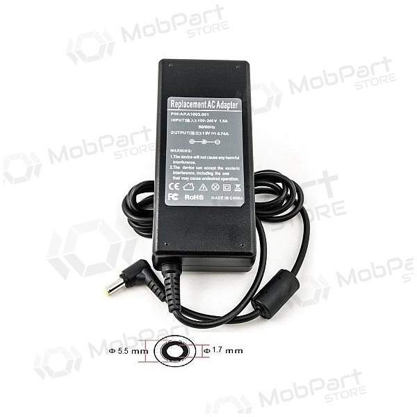 ACER 90W: 19V, 4.74A τροφοδοτικό laptop