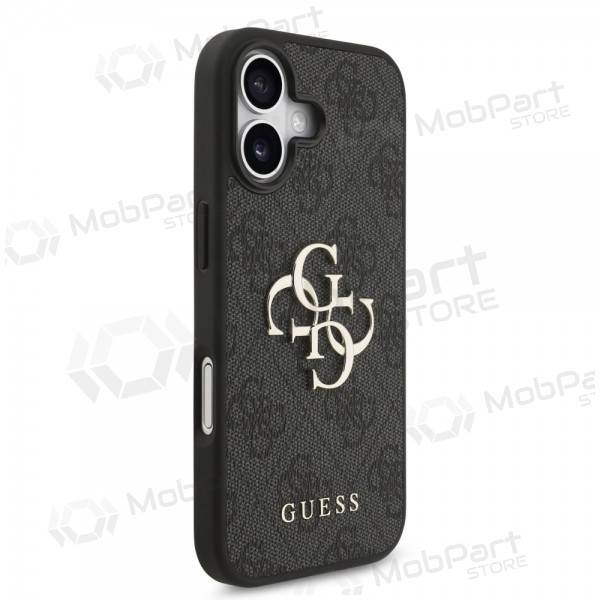 Θήκη Apple iPhone 17 - Guess PU 4G Metal Logo (γκρι)