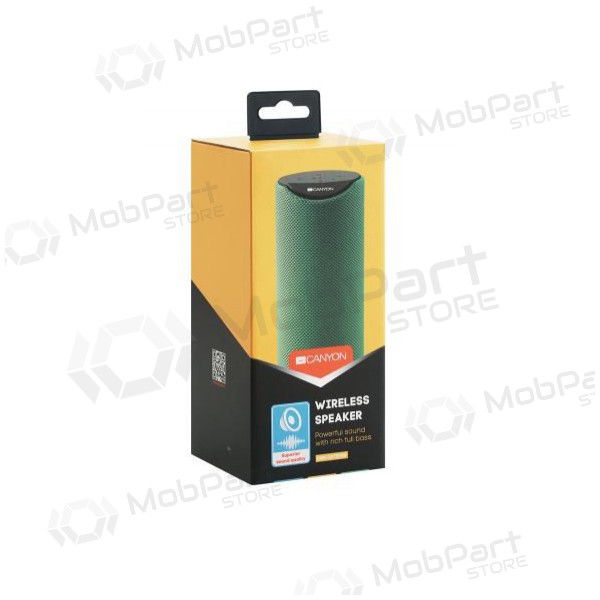 Φορητό ηχείο Bluetooth CANYON CNS-CBTSP5 (MicroSD, AUX, BT V5.0, 1200mAh) (πράσινο)