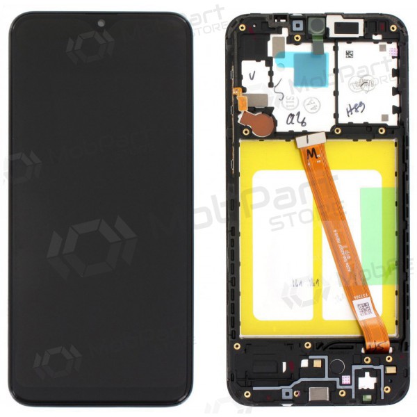 Ekranas Samsung A202 A20e 2019 su lietimui jautriu stikliuku και rėmeliu Black γνησια