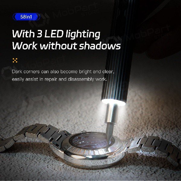 Elektrinis atsuktuvas UF-TOOLS - N20 su 58τεμ antgalių rinkiniu