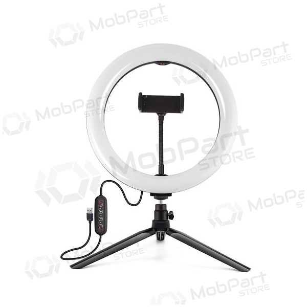 Λυχνία δακτυλίου LED 26cm, με τρίποδο 8.3cm, USB