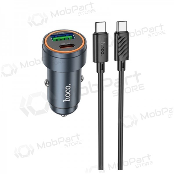 Φορτιστής αυτοκινήτου Hoco Z57A 30 W USB-C + USB-A με καλώδιο USB-C 1 m