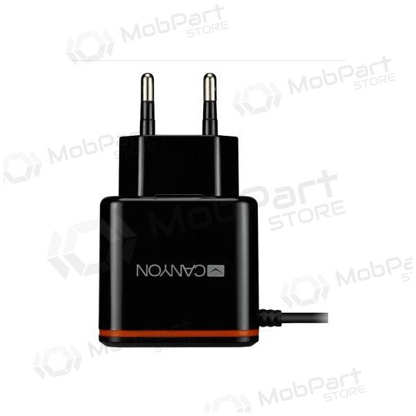 Φορτιστής CANYON CNE-CHA042 + Type-C καλώδιο (1xUSB 5V 2.1A) (μαύρος)