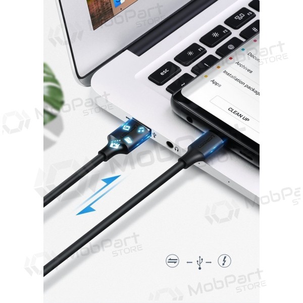 USB καλώδιο Ugreen US287 USB to USB-C 3A 1.0m μαύρος