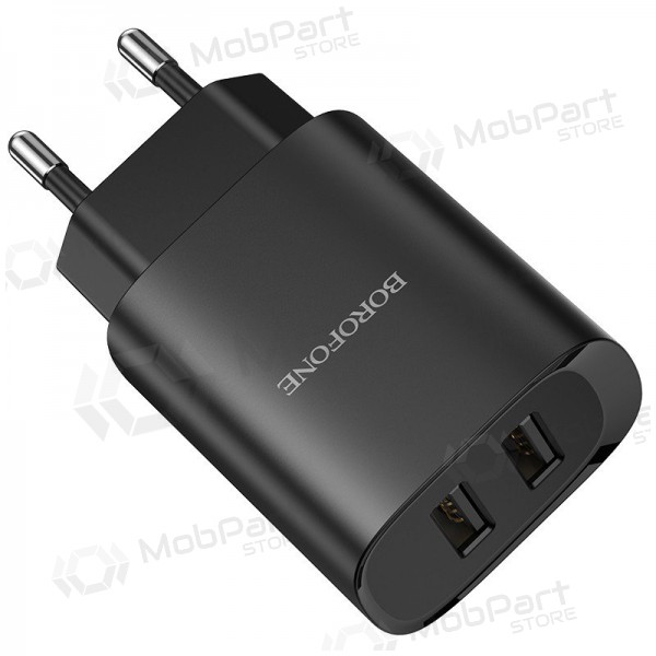 Φορτιστής Borofone BN2 2xUSB 2.1A (μαύρος)
