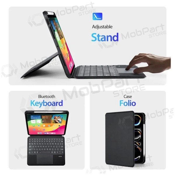 Θήκη Apple iPad Pro 11 2024, 2025 με πληκτρολόγιο - Dux Ducis DK (μαύρο)