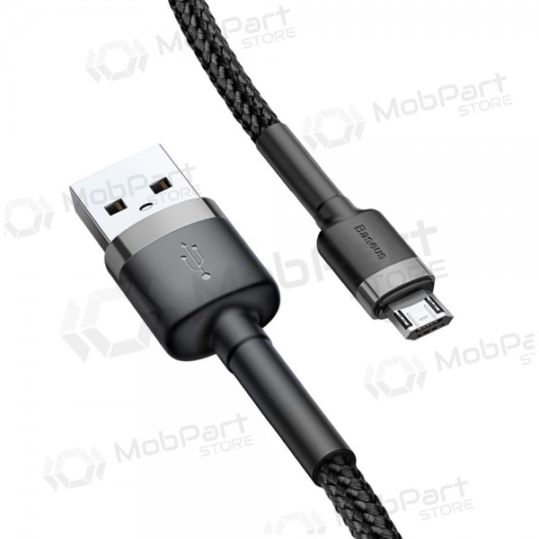 USB καλώδιο Baseus Cafule Type-C 1.0m 3.0A (γκρί-μαύρος) CATKLF-BG1