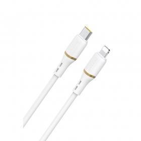 Καλώδιο Lightning Dudao L25X USB-C σε Lightning 1 m 30 W λευκό