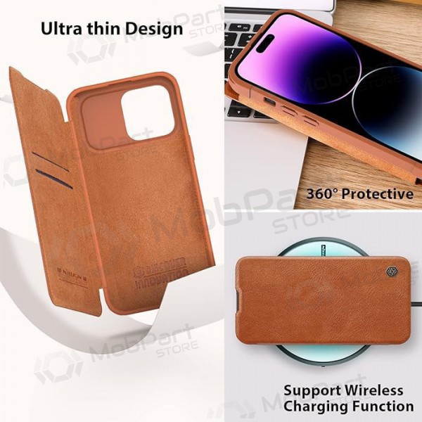 Θήκη Apple iPhone 14 - Nillkin Leather (καφέ)