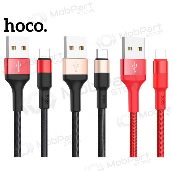 USB καλώδιο Hoco X26 Type-C 1.0m (μαύρος / χρυσαφένιος)