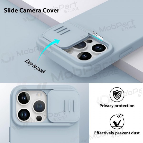 Apple iPhone 15 Pro θήκη „Nillkin Silicone“ (γκρί)