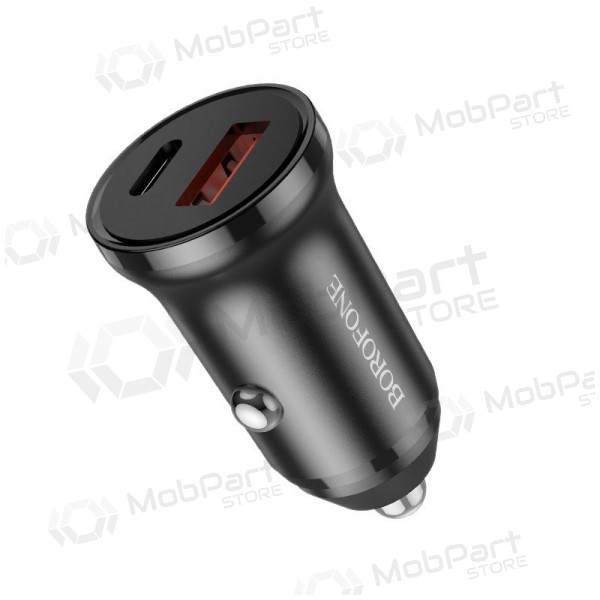 Φορτιστής automobilinis Borofone BZ18A USB-A/Type-C PD20W+QC3.0 (μαύρος)