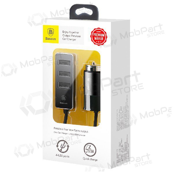 Φορτιστης αυτοκινητου Baseus CCTON-01 (4xUSB 5.5A) (μαύρος)