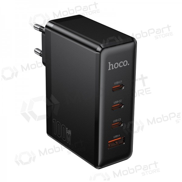 Φορτιστής τηλεφώνου Hoco N85 100 W 3x USB-C + USB-A μαύρος