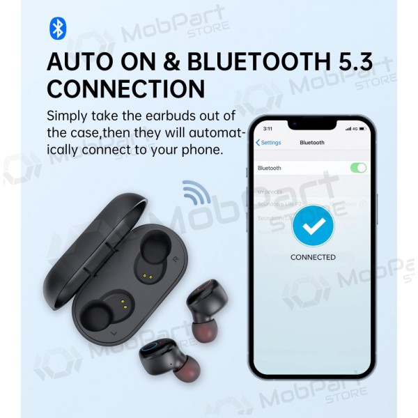 Ασύρματοςs ausinės Choetech BH-T16 Hi-Fi Bean TWS