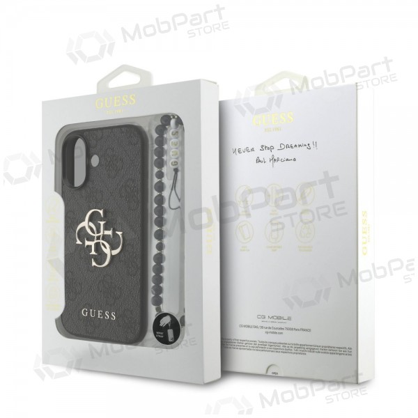 Θήκη Apple iPhone 17 -Guess PU 4G Metal Logo Strap- (μαύρο)