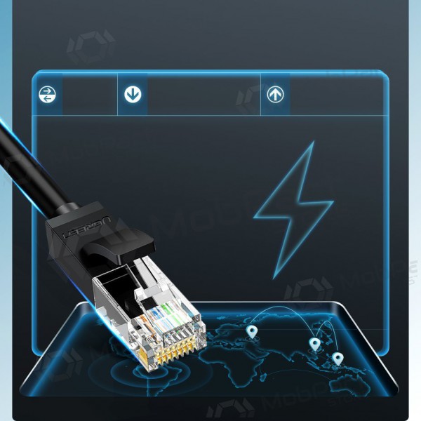 Καλώδιο Ugreen RJ45 Cat 6 UTP 1000Mbps 2.0m (μαύρος)