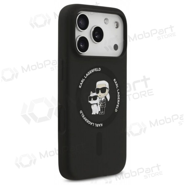 Θήκη Apple iPhone 17 Pro - Karl Lagerfeld Liquid Silicone Karl and Choupette MagSafe (μαύρο)