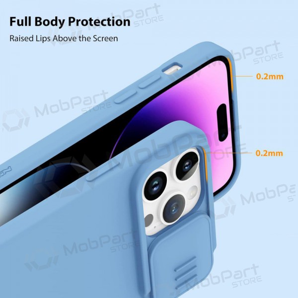 Θήκη Apple iPhone 14 - Nillkin Silicone (ανοιχτό μπλε)