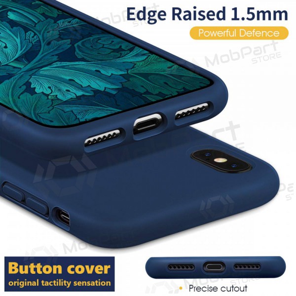 Θήκη Apple iPhone 13 Pro - Liquid Silicone 1.5mm (σκούρο μπλε)