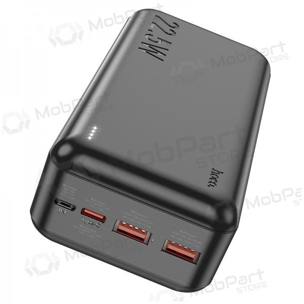 Εξωτερική μπαταρία Power Bank Hoco J101B PD 20W+Quick Charge 3.0 22.5W 30000mAh μαύρος