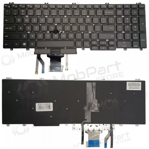 Πληκτρολόγιο DELL Latitude 5500, su pašvietimu και „trackpoint“