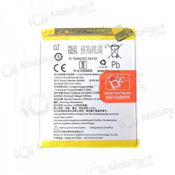 OnePlus 6T (BLP685) μπαταρία / συσσωρευτής (3700mAh)